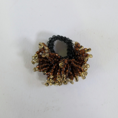 Spikey Ring glass beads